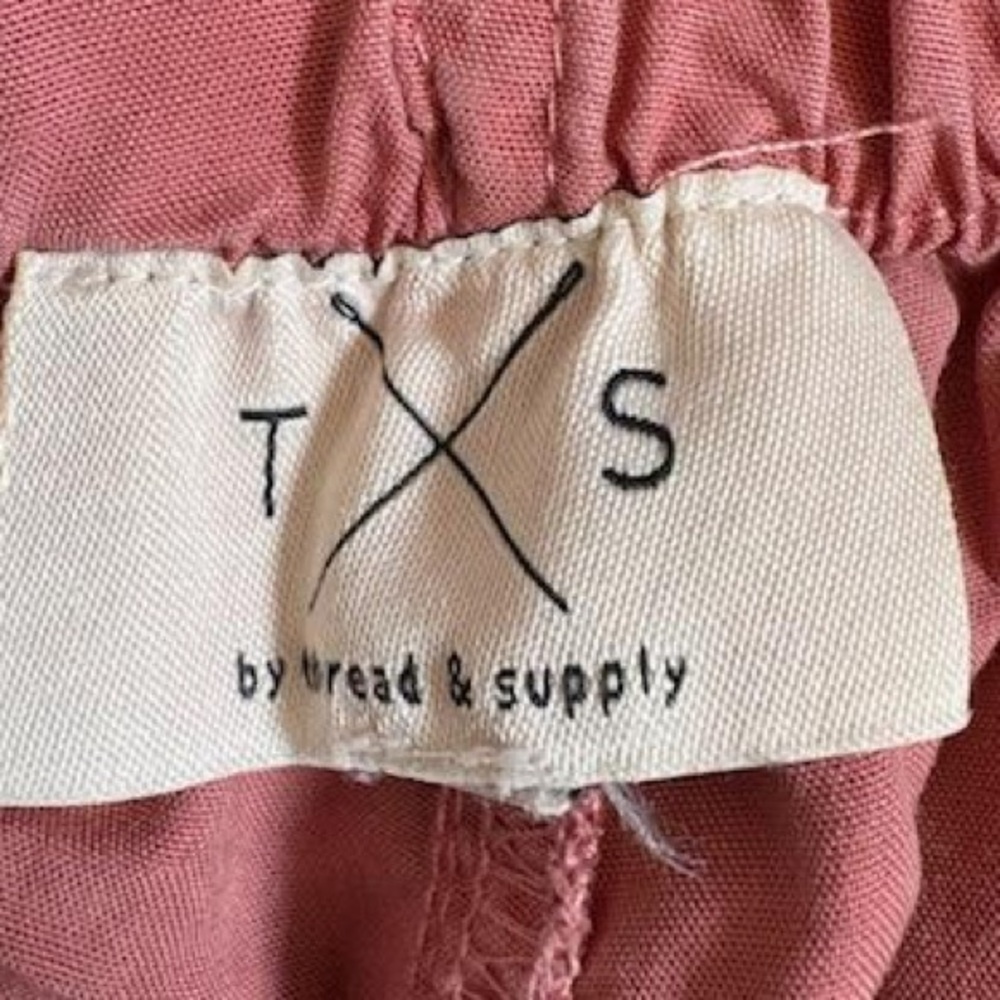 Thread & Supply Wide Leg Pink Drawstring Pants - Picture 6 of 6